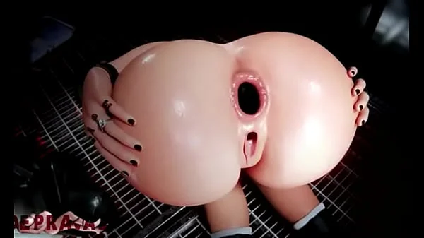 3D Anal Hole Gaping With Giant Dildo