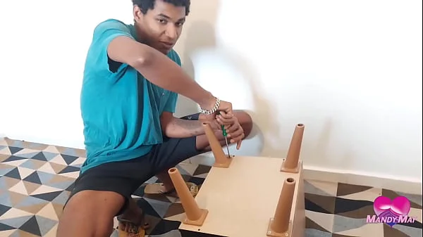 100% Anal with contractor and busty girl