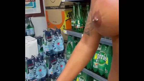 Monika Fox Came Fully Naked To The Grocery Store For Shopping Part 1