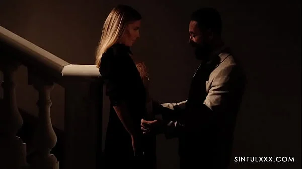 Secretary tied and fucked on the staircase