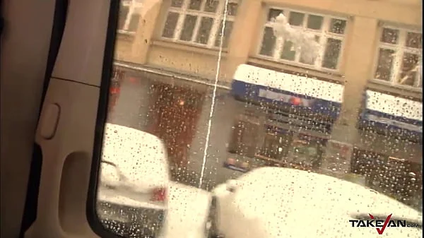 Three hotties sneaking amateur dude into the car for good fuck