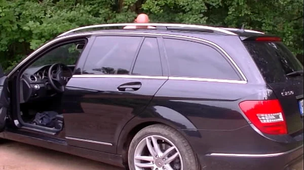 Naughty german hitchhiker gets horny so she gives her wet pussy to the filthy driver