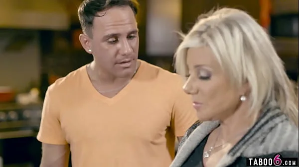 Granny Payton Hall sucks and fucks a young guys hard cock