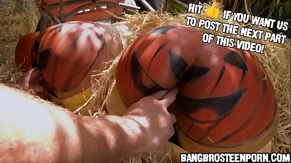 Fucking two big pumpkin asses