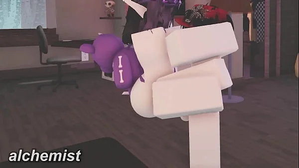 Fucking a fan girl in a Roblox Condo