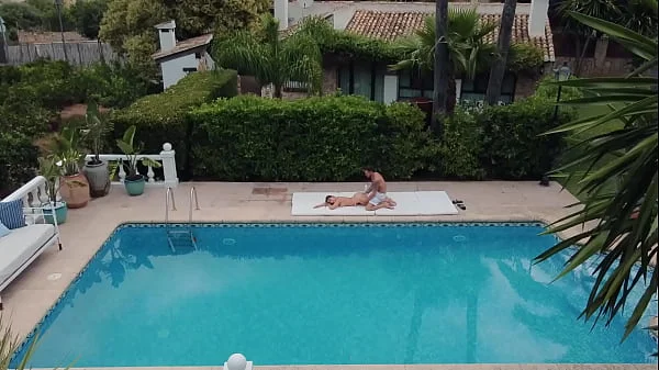 FUCKING HARD ON THE POOL TERRACE TRU KAIT AND CHRIS DIAMOND