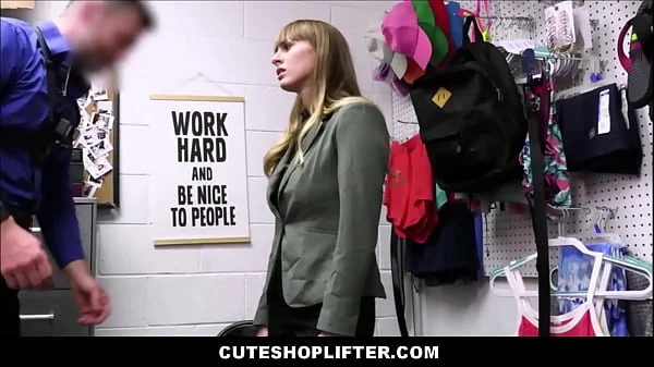 CuteShoplifter - Big Tits Teen Shoplifter Caught And Fucked By Guard After Strip Search & Agreement