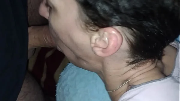 Sexy wife sucks cock and swallows every drop of cum!