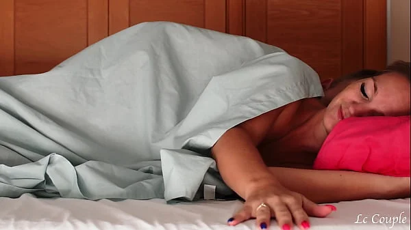 Real amateur wife's morning wet and slippery pussy felt hard dick inside her when she woked up