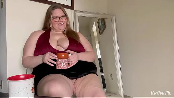 BBW MILF takes first BBC