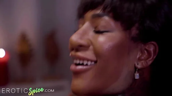 Big tits big ass ebony lesbian massage with lesbian scissoring orgasm