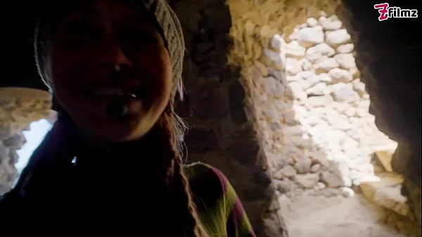 Tattooed girl with pierced pussy gets ANAL fucked outdoors