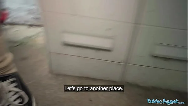 Public Agent She is masturbating in public and in need of a big cock