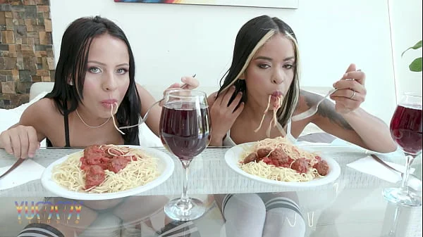 P-Sluts Vol. 16 starring Sexy sluts Natasha Rios and Elisa Santos fucked by 2 big cocks with intense DAP Dp and lots of Pk