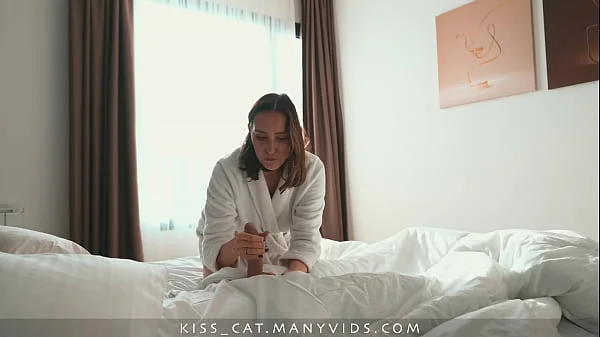 MILF Step Mother was cleaning the room and sat on step son’s big dick and let cum in pussy