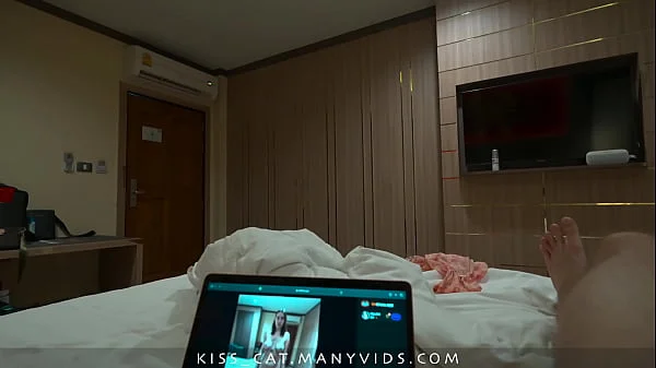 Stepmom caught stepson jerking off to her naked pic from Undress.app and shares bed in hotel room