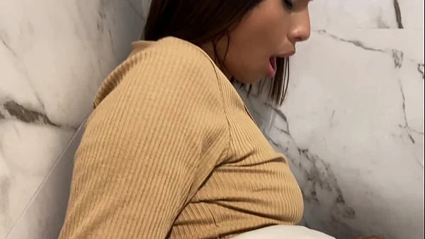 Fucking in the bathroom of the mall with a subscriber to my SHEER channel. We walk outdoors and then he fucks me in the public bathroom. Would you like to meet me and fuck me?