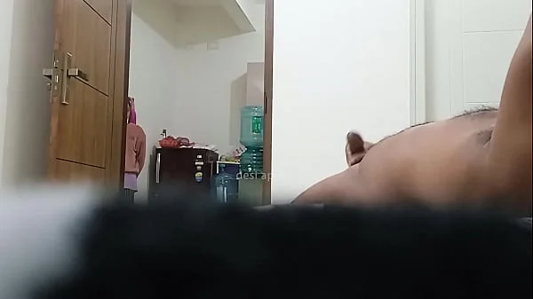 Flashing and jerking dick infront of teen maid