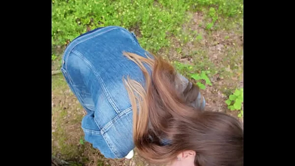 I went for a walk after fucking at home and decided to suck him off again and swallow cum outdoors
