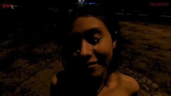 Sissi sucks my cock in the street and I cover her face in cum - DOLLSCULT