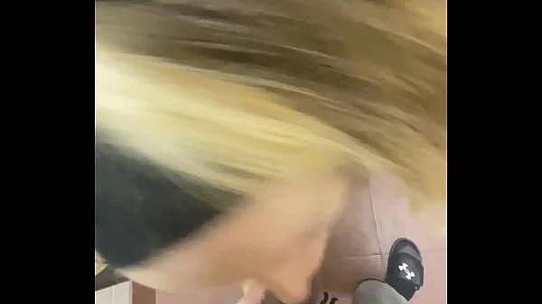 Freeuse slut sucks black dick and gets creamed before class in bathroom