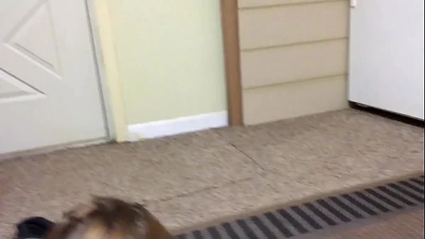 Skinny Employee fuckt on floor breakroom , BOSS gives her Double cumshot in eyes