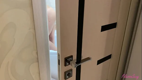 StepSister Blowjob and Hard Doggy Sex in the Bathroom - Peeping