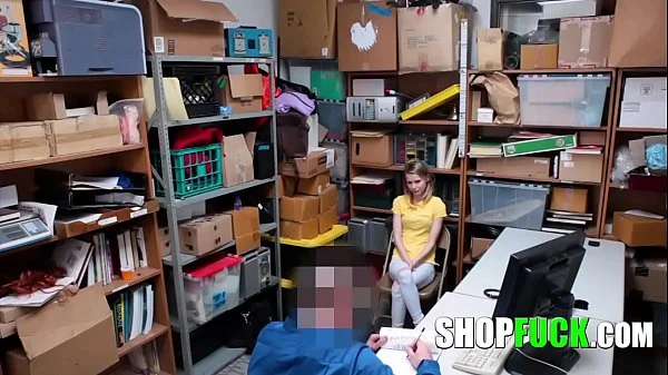 Security Officer Used A Scared Skinny Teen As His Own Sex Doll