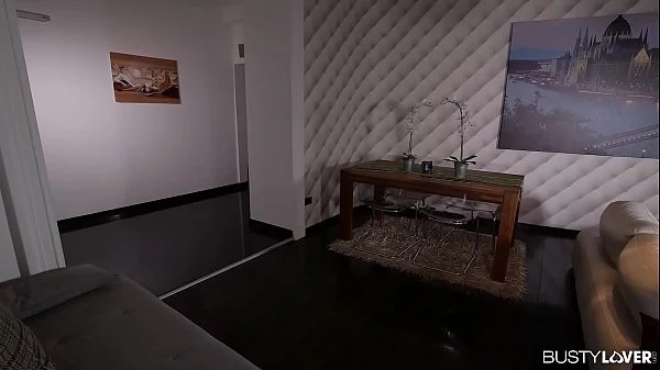 Busty lovers Chloé Lamour titty fucked and wet pussy pounded till she cums