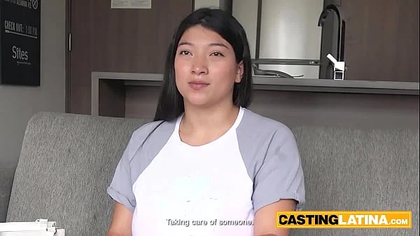 Massive titted amateur BBW latina thot Kaori convincing the perv producer