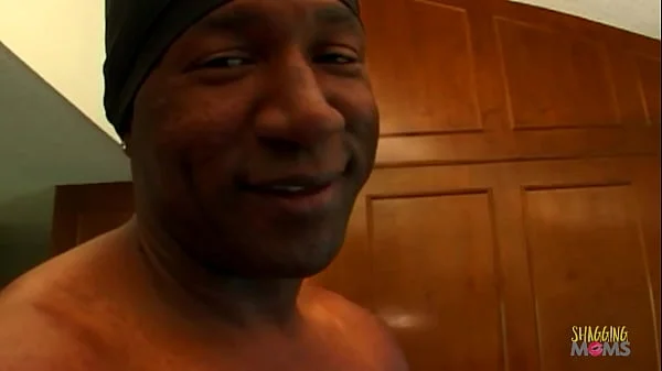 Lusty redhead MILF gets her hairy pierced pussy smashed by a BBC on the couch.