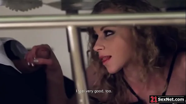 Petite french babe having dp threesome after dinner date