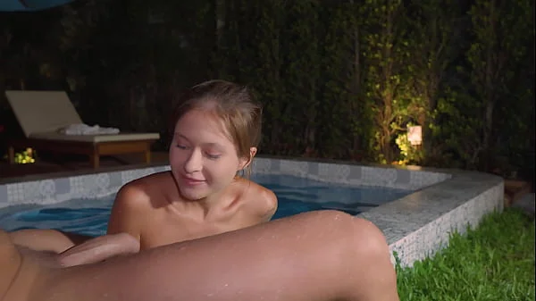 Put his huge cock in a tight ass of a stranger by the pool. FULL ON SHEER