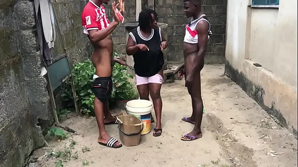 TWO FRIENDS GANGBANG A HOUSE HELP OUTDOOR. A PLAN MAPPED OUT BY THE TWO FRIENDS ON THE GIRL.