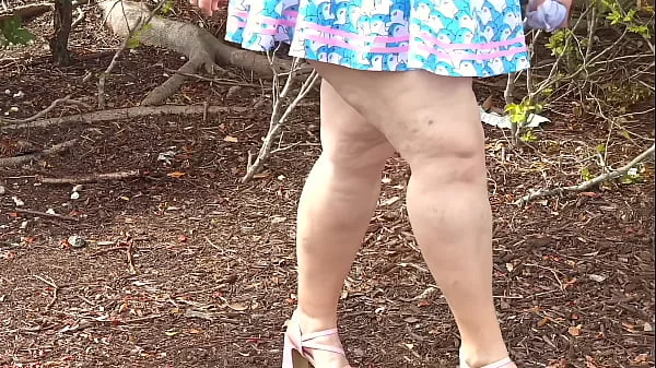 Pissing compilation - lots of close up peeing and squirting from my big fat dripping juicy wet pussy - mature fat BBW flashing her huge ass outdoor in public park - bubble butt