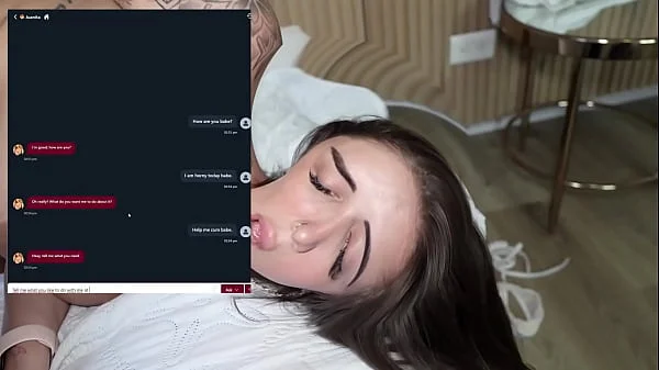 My neighbor comes into my house to seduce me and allow me to fuck her very hard until I cum in her mouth - Sara Blonde