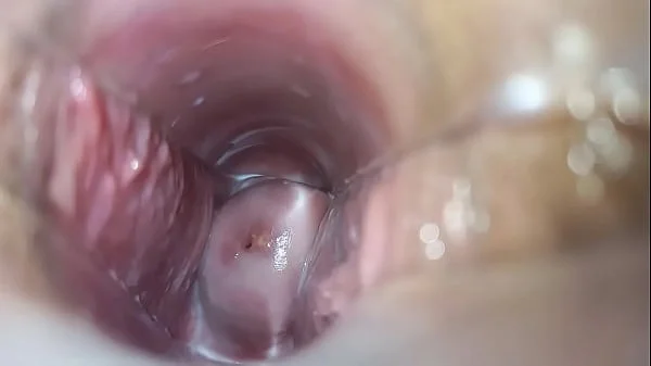 Orgasm inside the vagina close-up