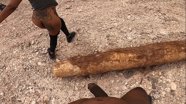 taking the condom off during morning hike