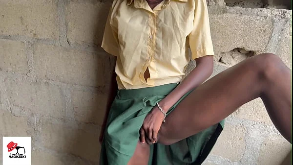 Sexy teen student caught masturbating around the bush