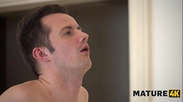 MATURE4K. Hot MILF is making milkshakes with her horny neighbour and let her husband to taste it