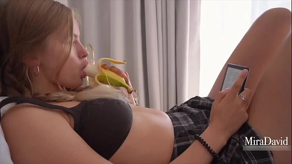 College Student Teen Distracted From Reading And Fucked In Tight Pussy