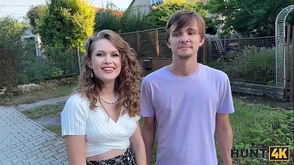 HUNT4K. Sweet Una Fairy is not too shy and showed her tits and pussy in public