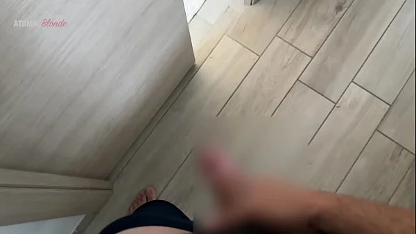 My Neighbor Catches Me Jerking Off and Decides to Take It in Her Mouth