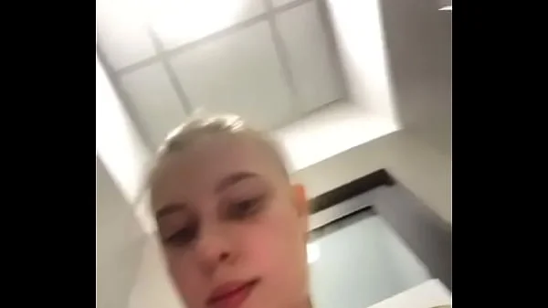 Gym girl training and play with herself