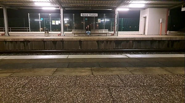 Public Outdoor Train Station Fuck with a Stranger