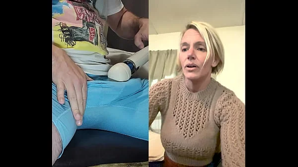 42yr old milf sees ballbusting for the first time