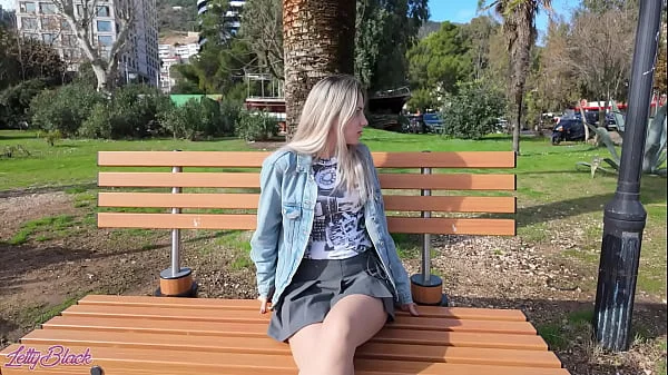 Romantic walk with remote controled vibrator in my pussy