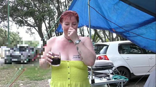 Blatant Public Display at the local Holiday Park by trashy Kiwi MILF. Trailer