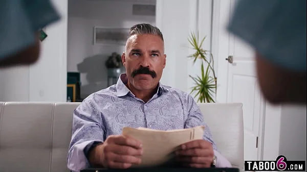 Asian teen step daughter twins share step dad his big cock