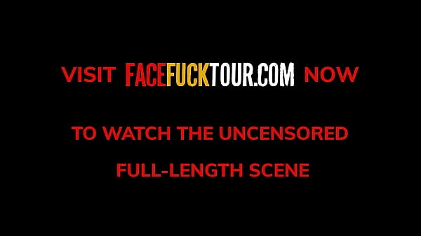 Big Tits Latina MILF Gets Rough Face Fuck Laying Down By Monster Cock!